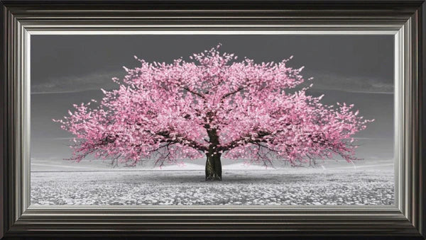Glass Wall Art - Cherry Blossom Tree - Pink