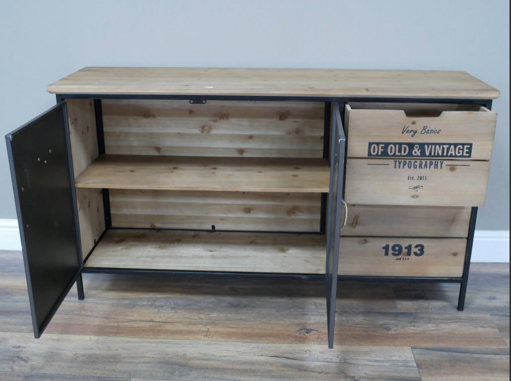 Special Offer - Storage - Industrial Cabinet made from fir wood and metal