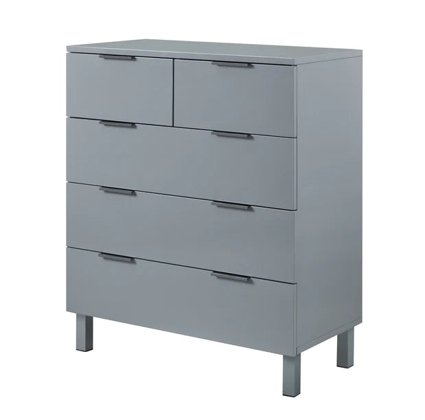 Furniture - High Gloss Grey - 2 + 3 Chest - Milan