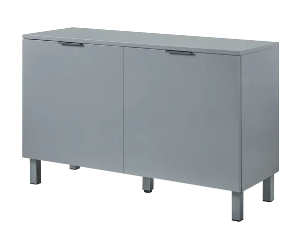 Furniture - High Gloss Grey - Small Sideboard - Milan