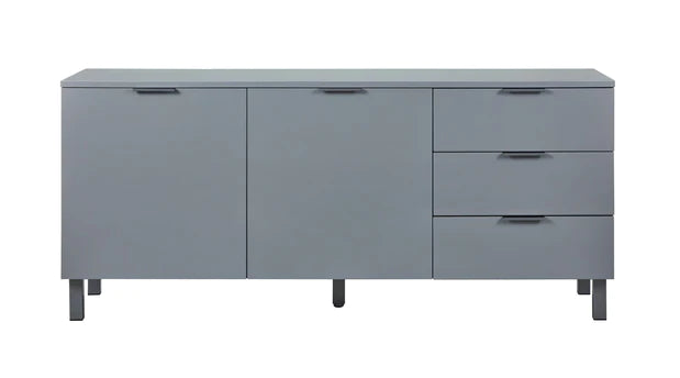 Furniture - High Gloss Grey - Large Sideboard - Milan