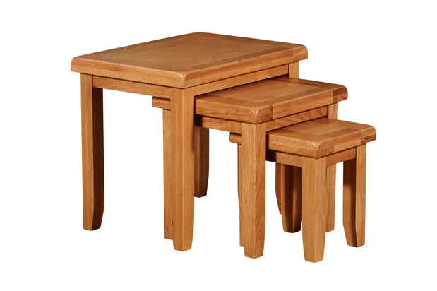Furniture - Oak - Nest Of 3 Tables - Torino
