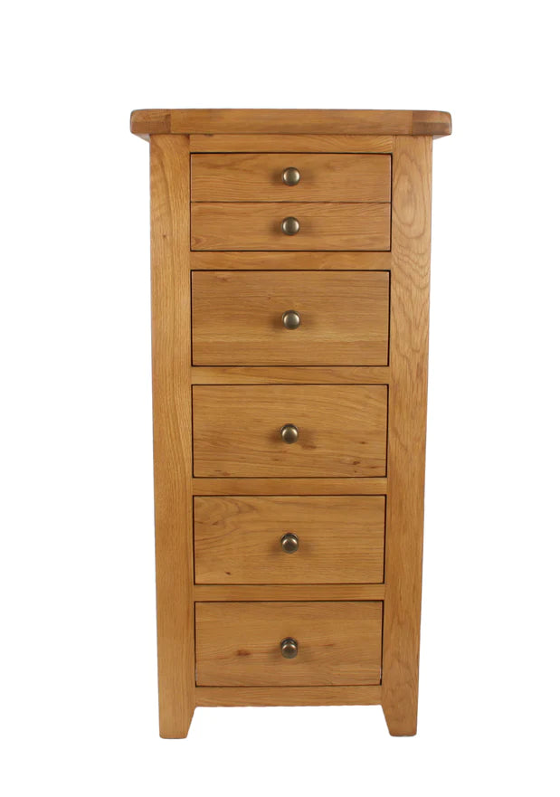 Furniture - Oak - 5 Drawer Chest - Torino
