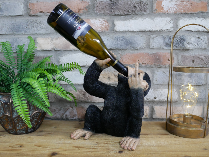 Home Decor - Up Yours Monkey Wine Holder No 2