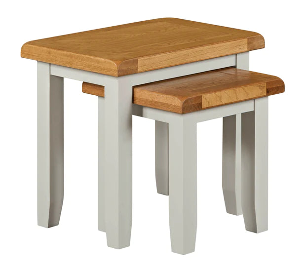 Furniture - Oak - Nest Of 2 Tables - Lucca
