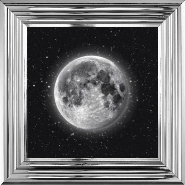 Glass Wall Art - Moon And Stars