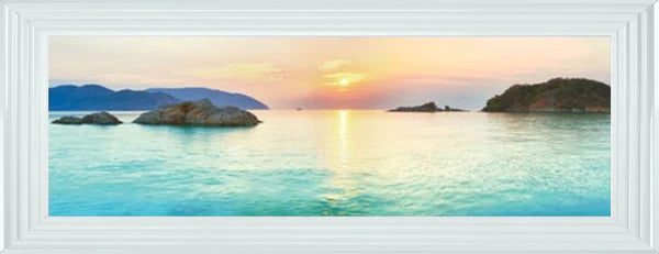 Glass Wall Art - Sunset In Paradise