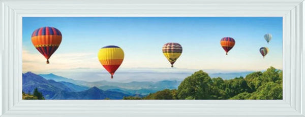 Glass Wall Art - Hot Air Balloon Adventure