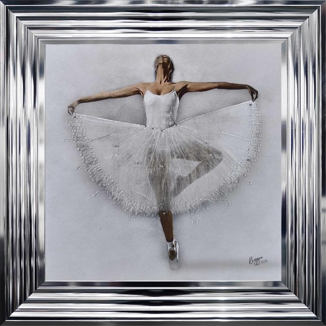 Ballerina - Dancing Ballerina White Background