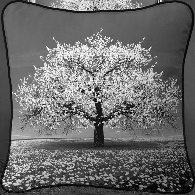 Tree - Cherry Tree Cushion - White