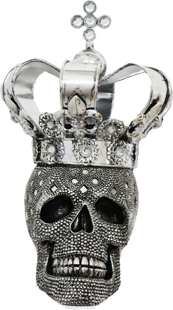 Home Decor - 15.5" Skull with Crown
