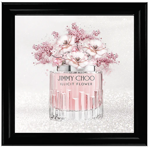 Mini Wall Art  -  Perfume Bottle  -  Illicit Flower