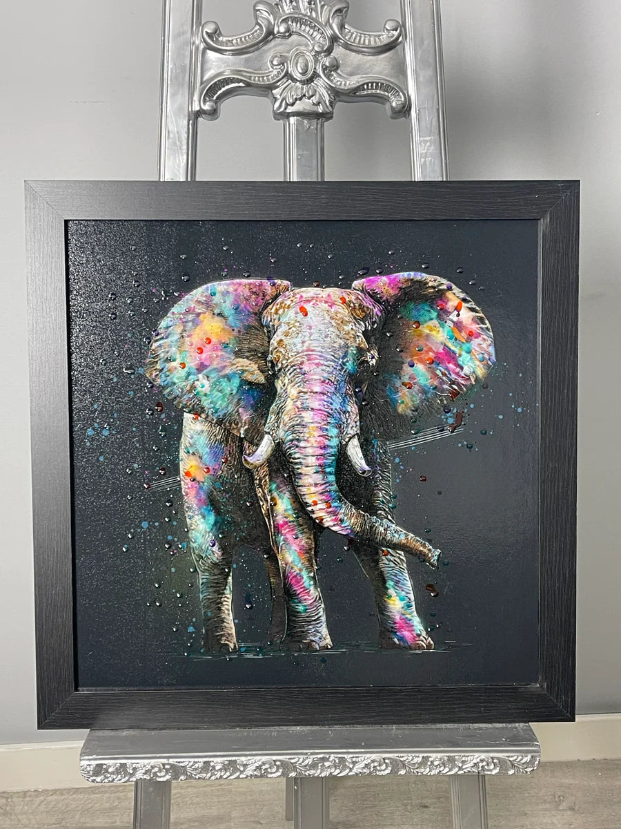 Over Varnish  -  Colourful Elephant