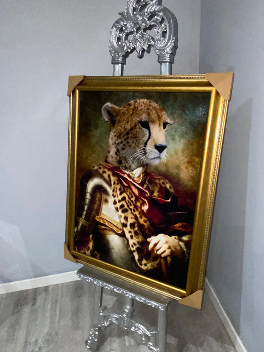 Over Varnish  -  Regal Cheetah Portrait