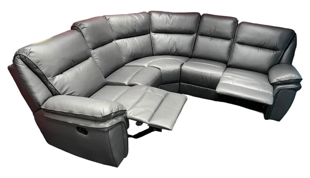 Furniture  -  Reclining Corner Sofa  -  Leather Aire