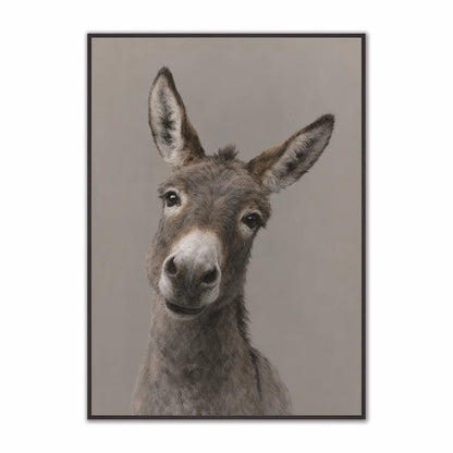 Curious Range Wall Art  -  Curious Donkey -  Framed Wall Art