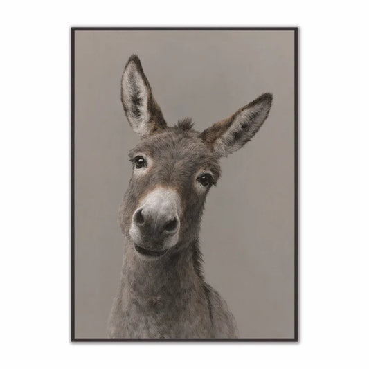 Curious Range Wall Art  -  Curious Donkey -  Framed Wall Art