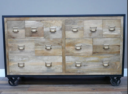 Special Offer  -  Storage  -  Multi Drawer Cabinet made from iron and mango wood