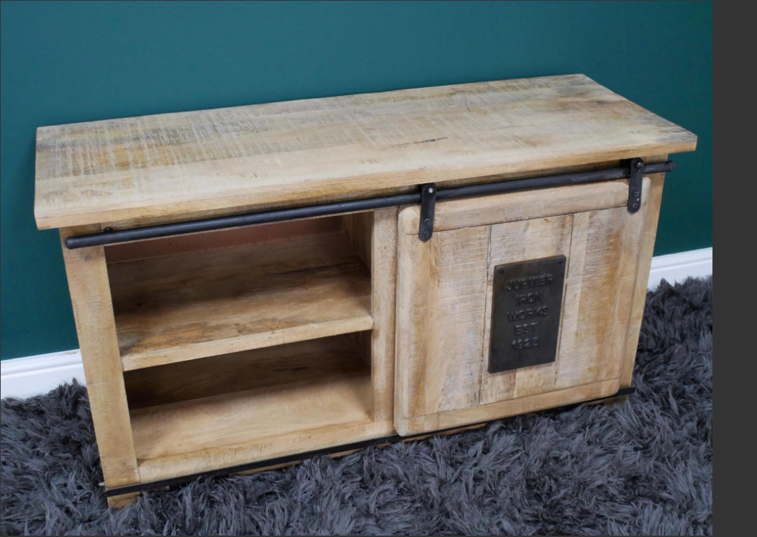 Special Offer  -  Storage  -  Industrial storage cabinet made from iron and mango wood