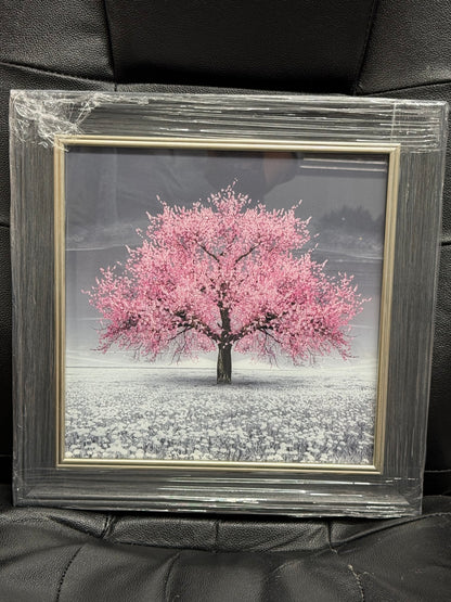 Glass Wall Art - Mini Cherry Tree (Pink)