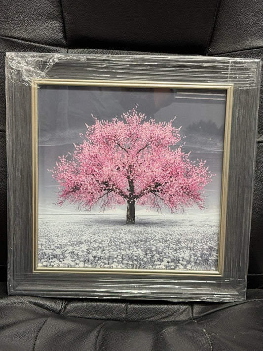 Glass Wall Art - Mini Cherry Tree (Pink)