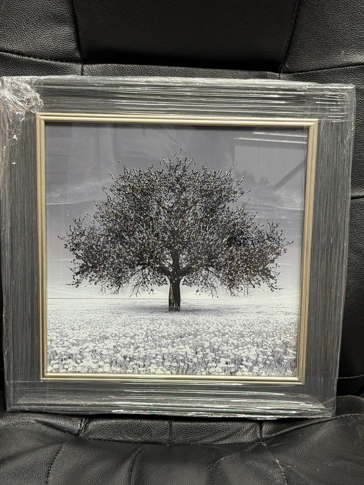 Glass Wall Art - Mini Cherry Tree  (Black)