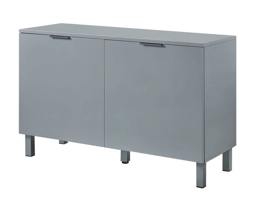 Furniture  -  High Gloss Grey  -  Small Sideboard  -  Milan
