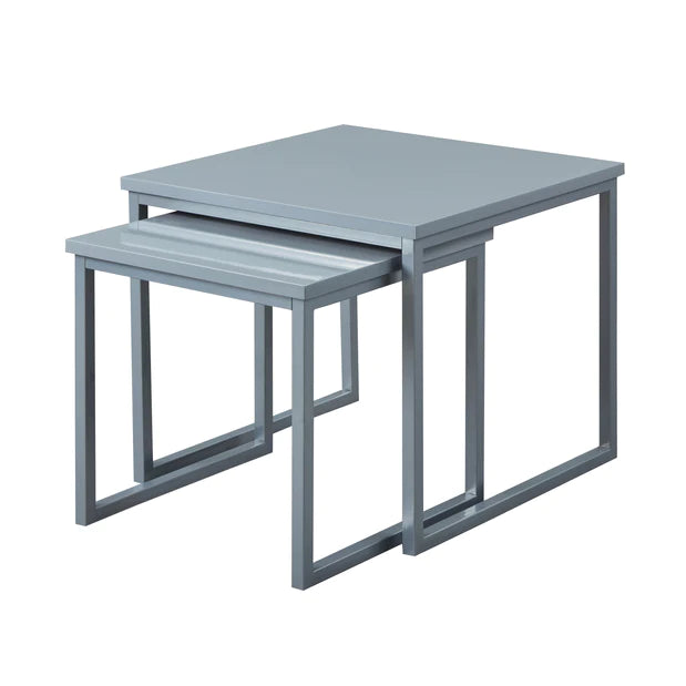 Furniture  -  High Gloss Grey  -  Nest of Tables  -  Milan