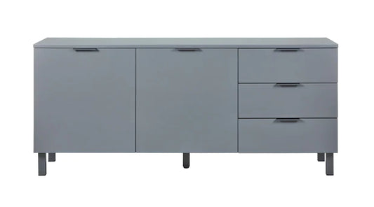 Furniture  -  High Gloss Grey  -  Large Sideboard  -  Milan