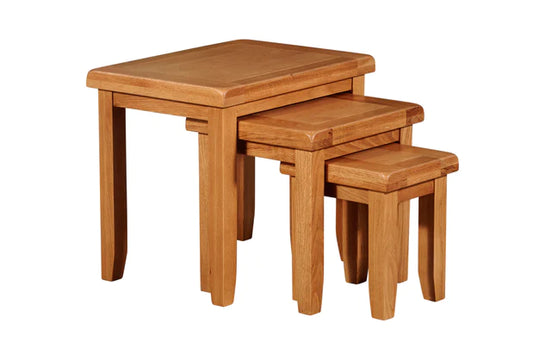 Furniture  -  Oak  - Nest Of 3 Tables  -  Torino