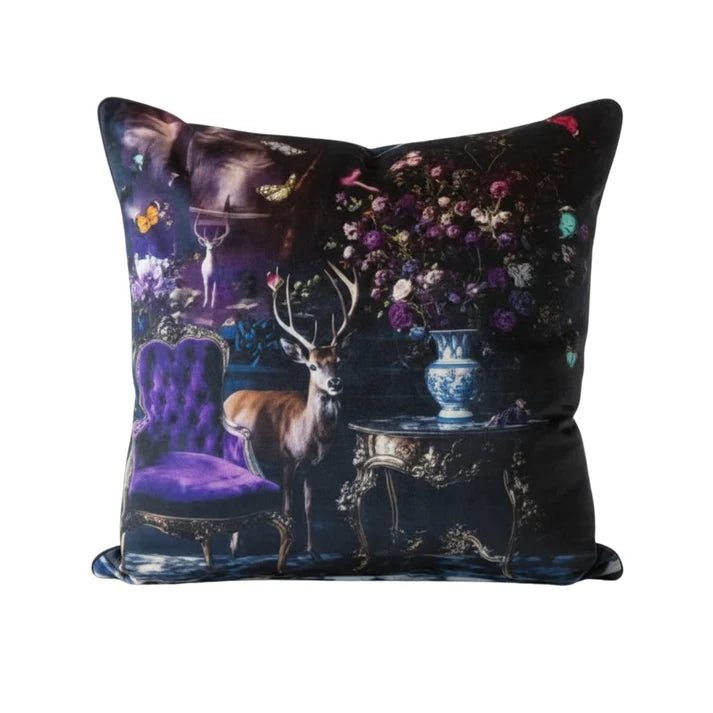 Stately Range Cushion  -  Curiosity Stag
