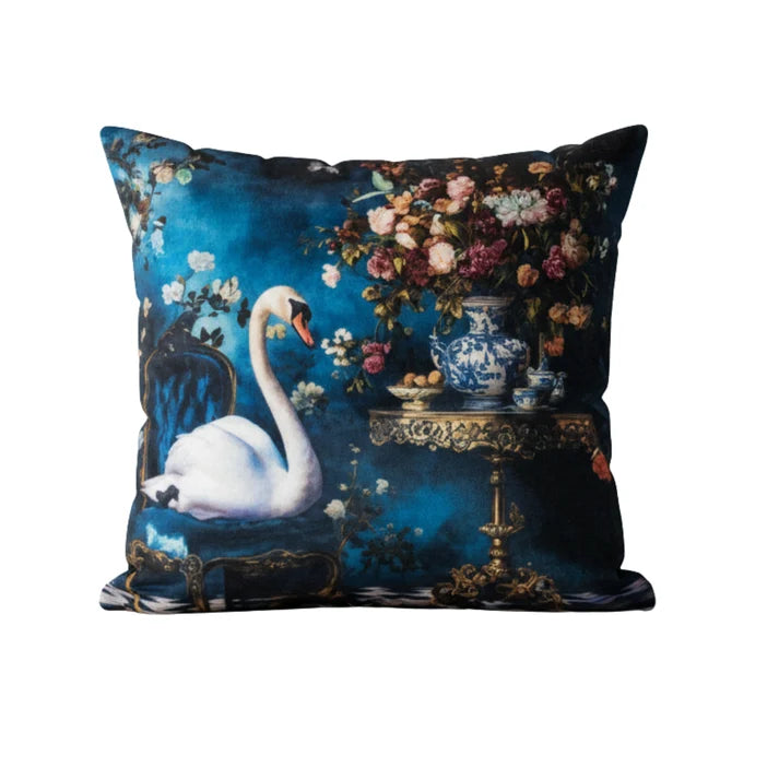 Stately Range Cushion  -  Curiosity Swan