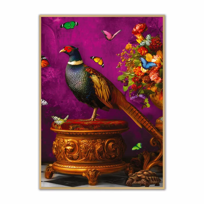 Stately Range  -  Curiosity Pheasant  -  Framed Wall Art