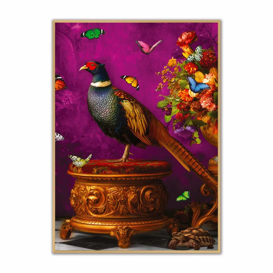 Stately Range  -  Curiosity Pheasant  -  Framed Wall Art