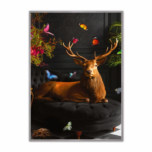Stately Range  -  Curiosity Royal Stag  -  Framed Wall Art