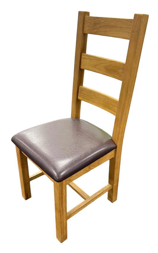 Furniture  -  Oak  - Ladder Back Chair -  Torino
