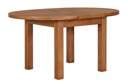 Furniture  -  Oak  - Extending Round Dining Table  -  Torino