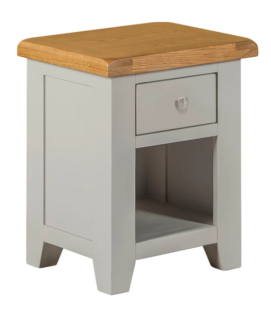 Furniture  -  Oak  - 1 Drawer Bedside  -  Lucca