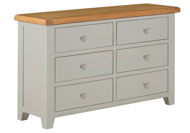 Furniture  -  Oak  - 6 Drawer Chest  -  Lucca