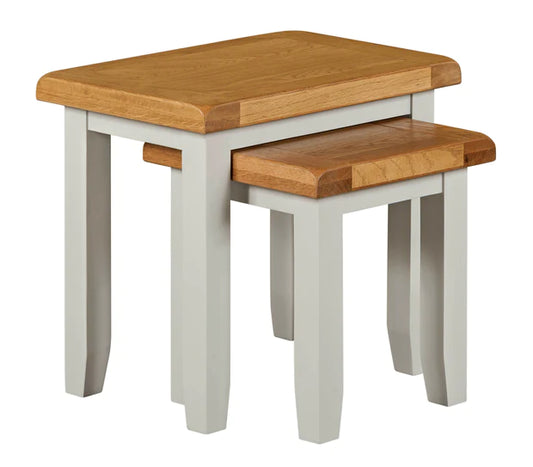 Furniture  -  Oak  - Nest Of 2 Tables  -  Lucca