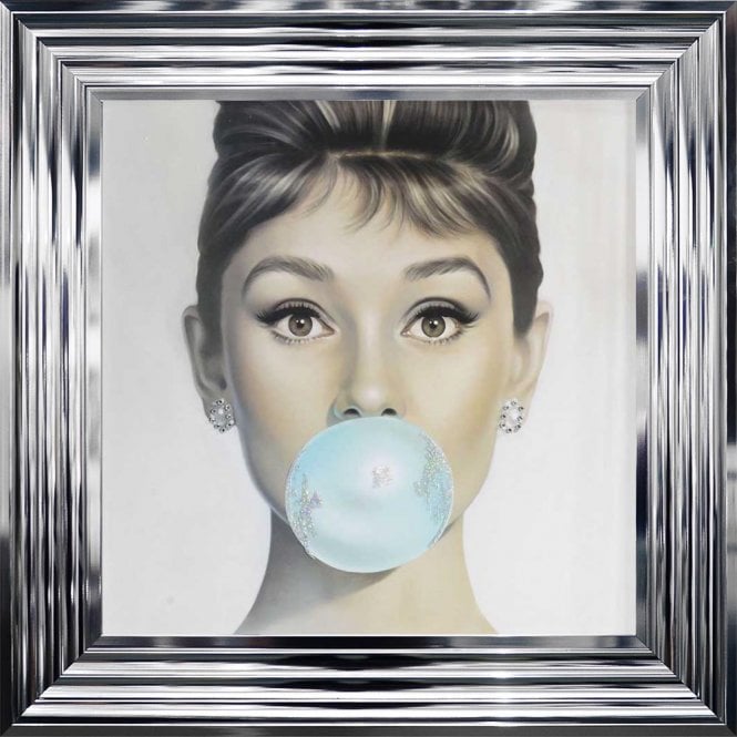 Icon  -  Audrey Hepburn Blowing Gum