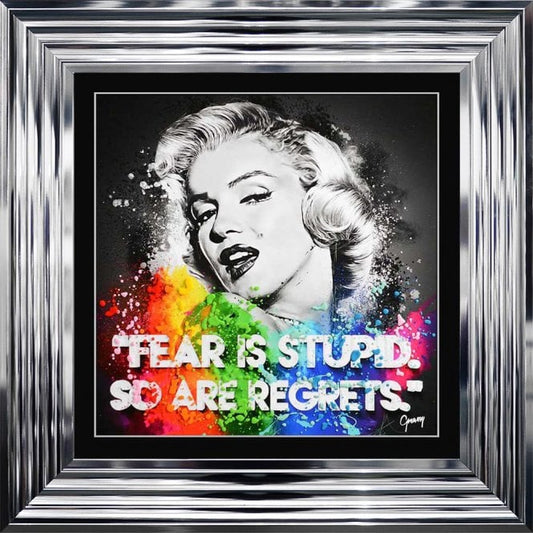 Icon  -  Marilyn Monroe-  Fear Is Stupid, So Are Regrets -  Greavesy