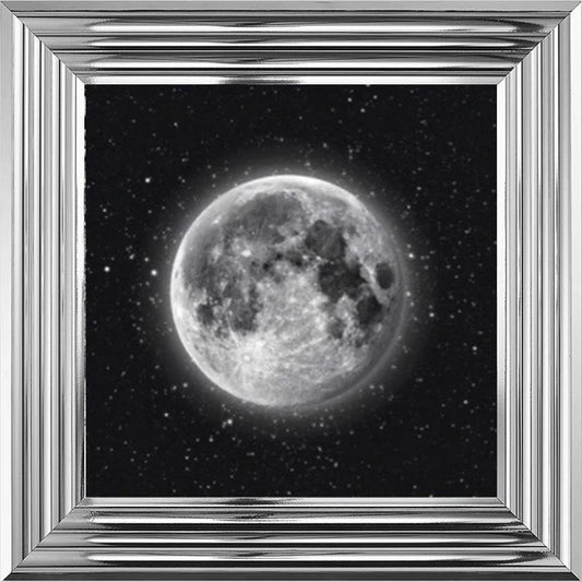 Glass Wall Art  -  Moon And Stars