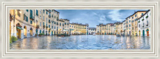 Glass Wall Art  -  Tranquil Italian Square