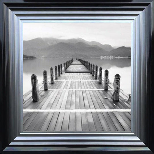 Glass Wall Art  -  Peaceful Boardwalk