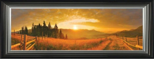 Glass Wall Art  -  Sunset On An Autumn Evening