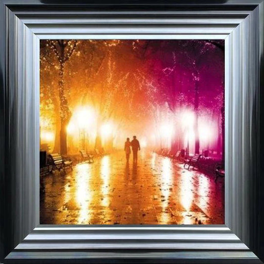 Glass Wall Art  -  Romance In The Park