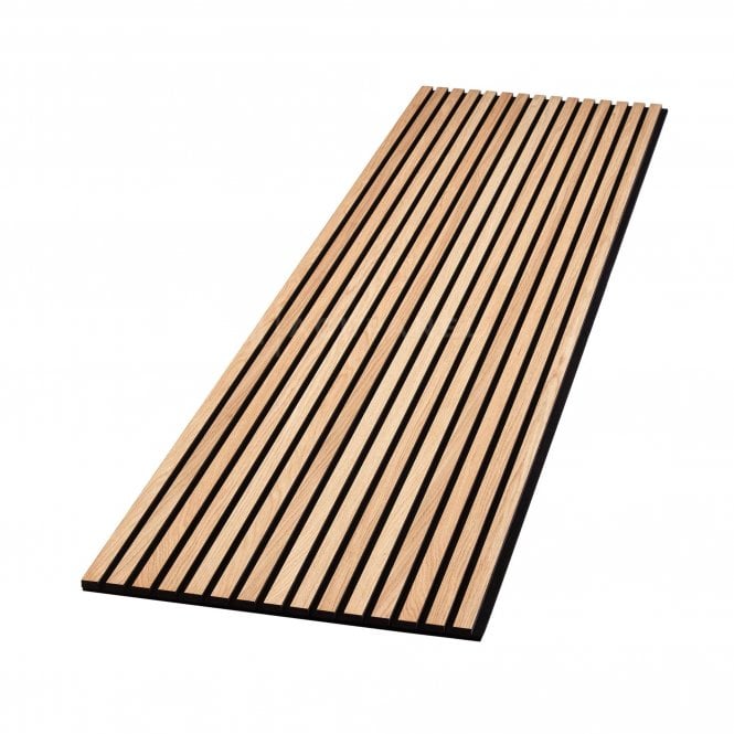 Acoustic Slat Wall  -  Natural Oak Decorative Acoustic Slat Wall Panel