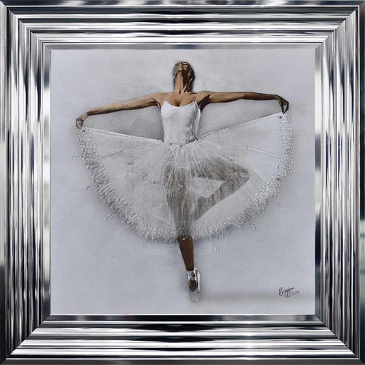 Ballerina  -  Dancing Ballerina  White Background