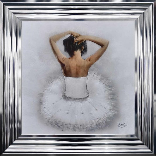 Ballerina  -  Sitting Ballerina  White Background